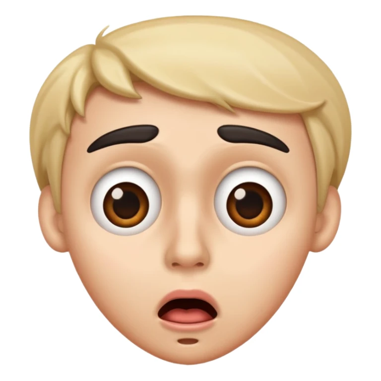 Face with confused eyebrows and shocked mouth sticker