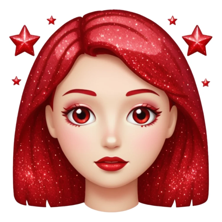 Recrutador Vermelho Glitter sticker