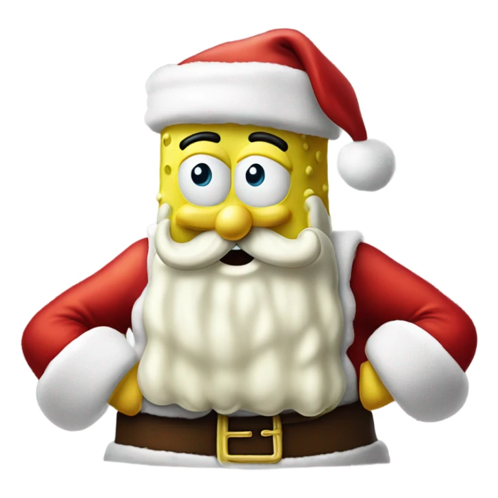 SpongeBob mix with Santa Claus ￼ sticker