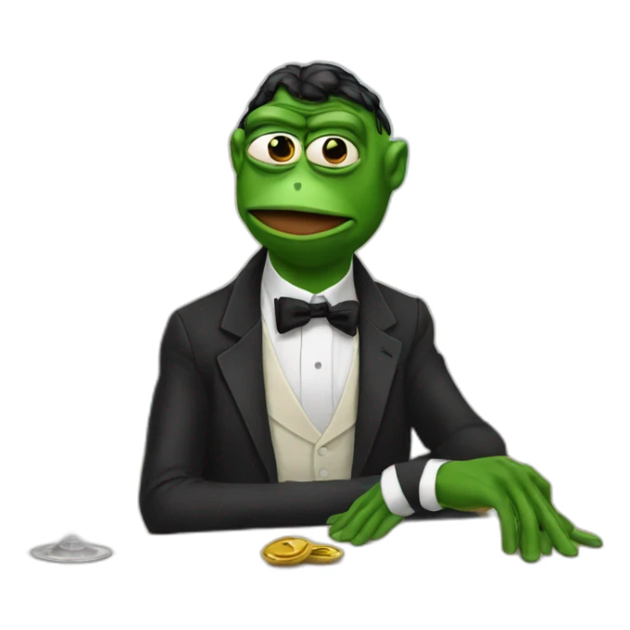 tony montana as pepe the frog sticker
