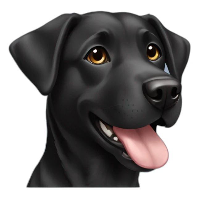 black young happy dog labrador mix with German shepard sticker