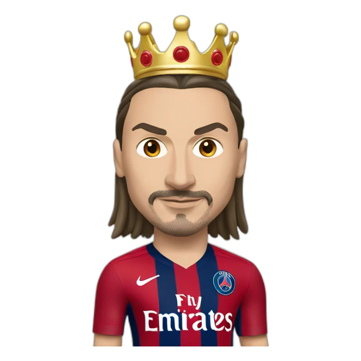 Ibrahimovic avec une couronne au psg sticker