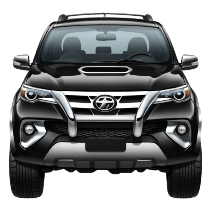 Black fortuner with full attitude  sticker