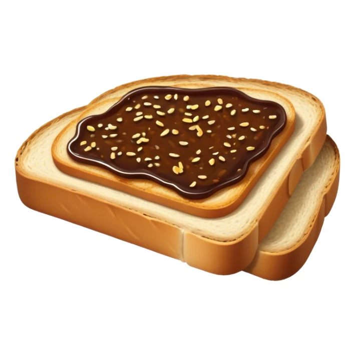 slice of bread with a spread of vegemite sticker