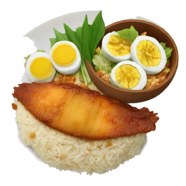 Nasi lemak with ikan bilis sticker