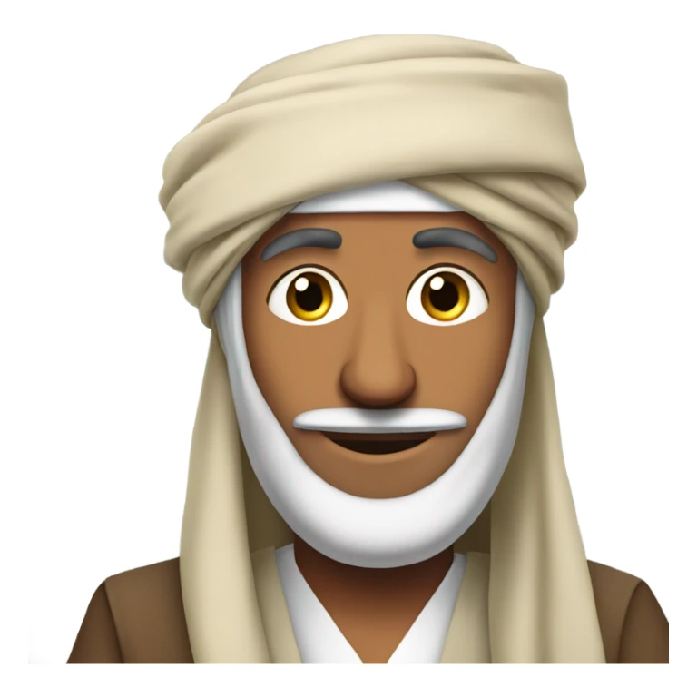 bearded arab man wearing a turban on a plane sticker