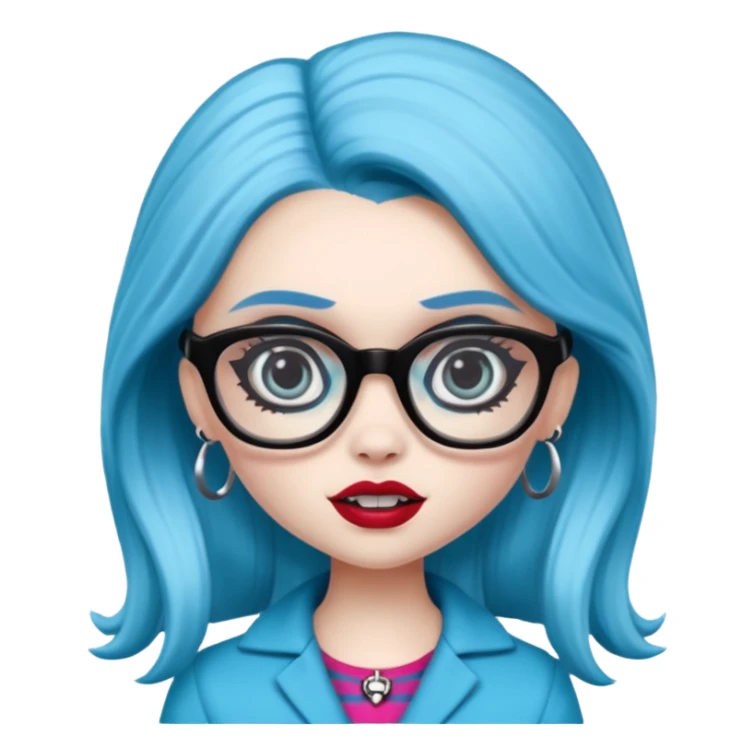 Ghoulia yelps monster high doll in scene style sticker