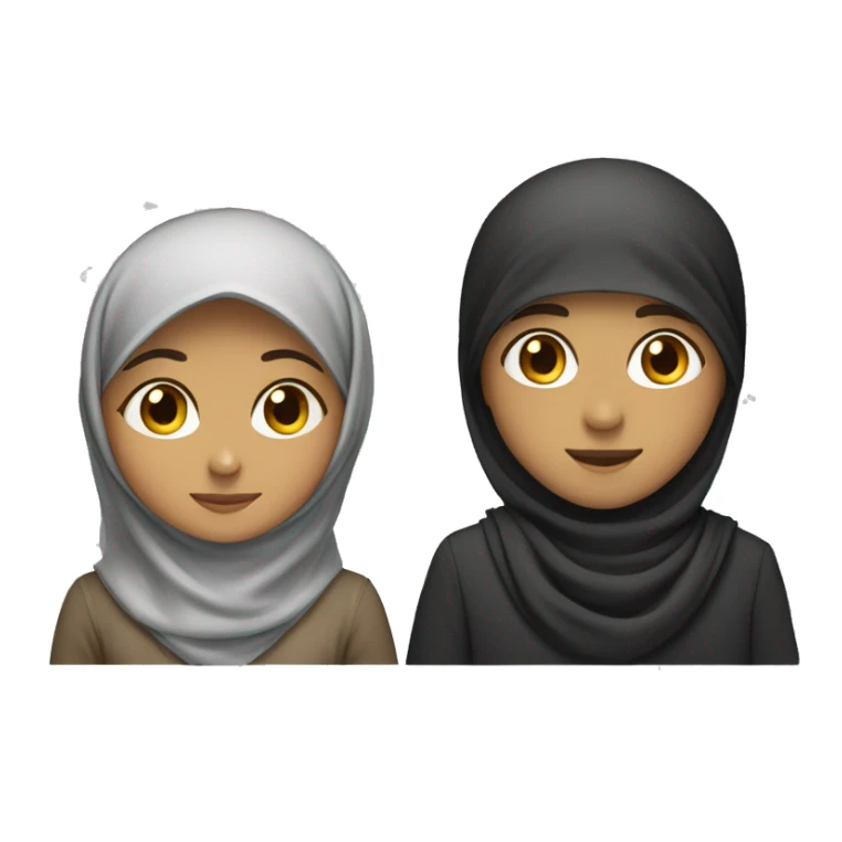 Muslim girl with hijab and muslim boy  sticker