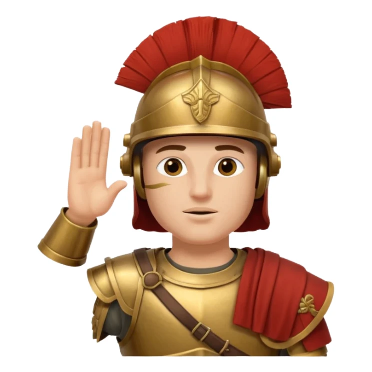 an ancient roman republic soldier doing a nazi salute sticker
