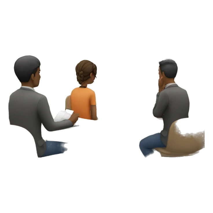 people sitting and watching someone give a powerpoint presentation sticker