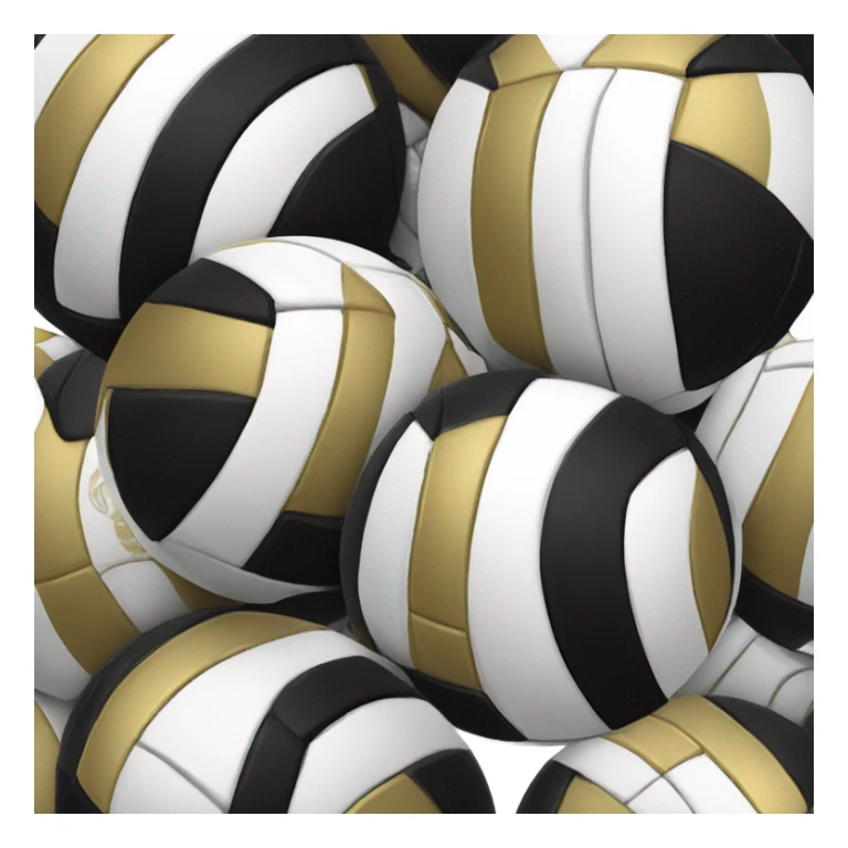 black and white and gold volleyball sticker