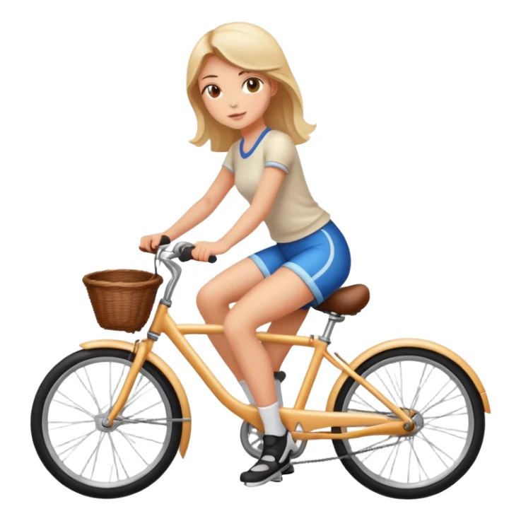 Girl on bike sticker
