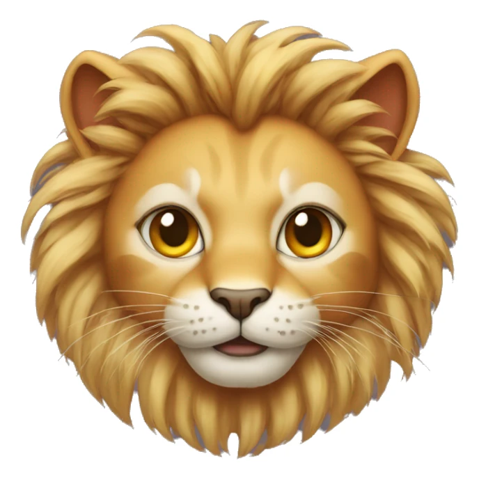 cat with a lion mane and a tasseled tale sticker