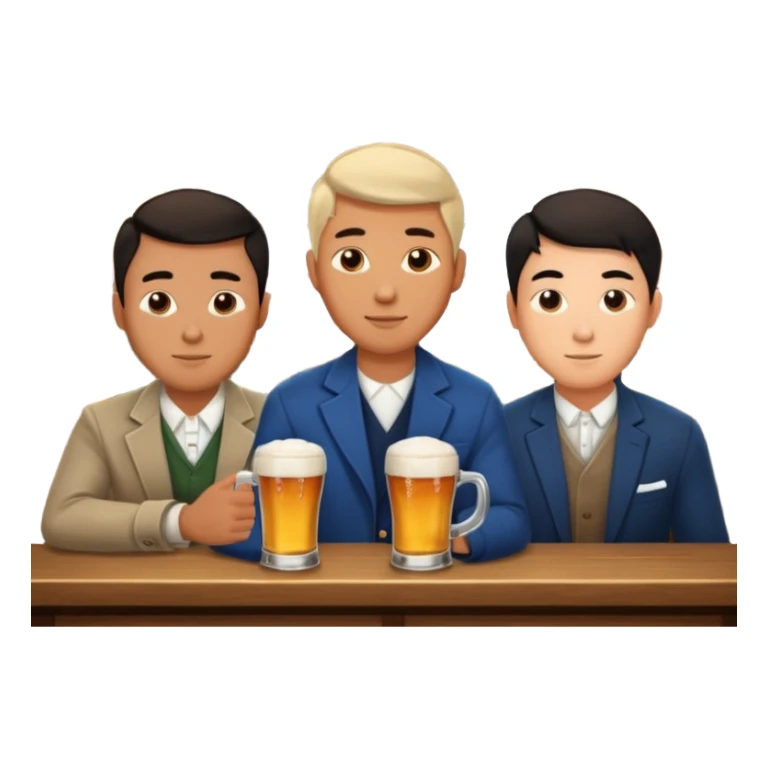 These two men and an Asian at the pub sticker