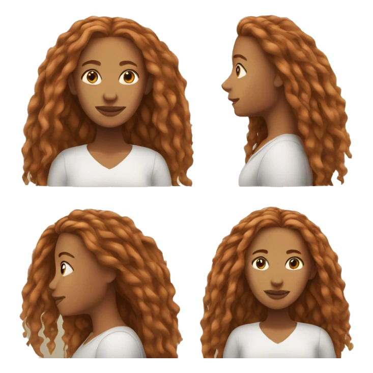 Woman with ginger locs sticker