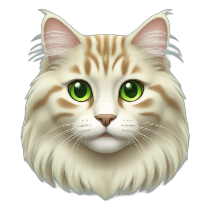 Siberian cat senya color green sticker