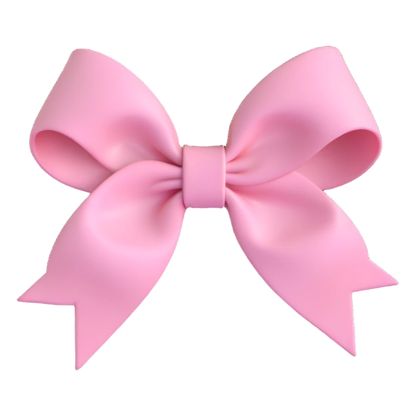 baby pink bow sticker