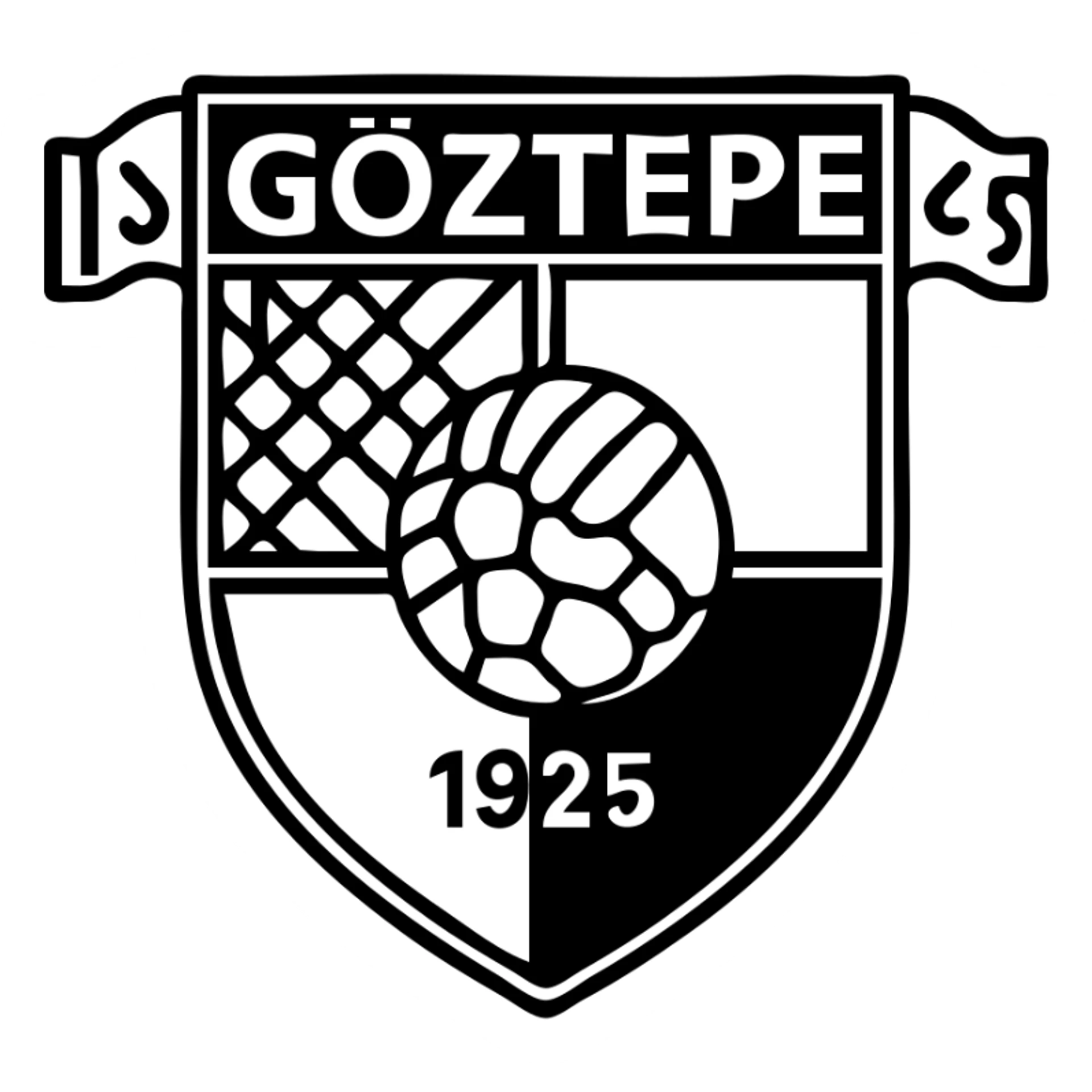 Göztepe, outlined icon, no fill, modern look sticker