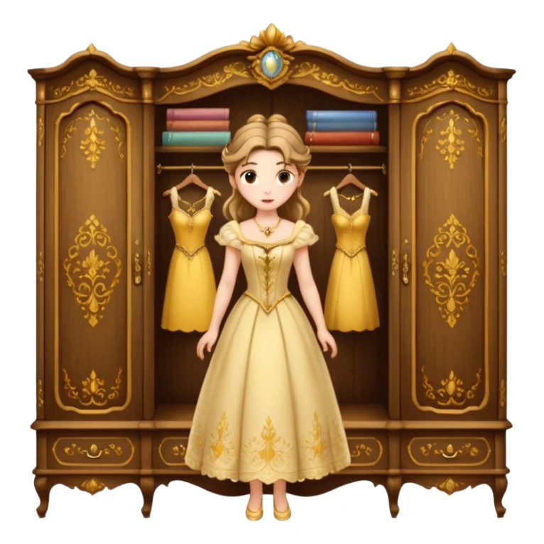 the lady who was turned into a wardrobe by magic, a character from the fairy tale Beauty and the Beast sticker
