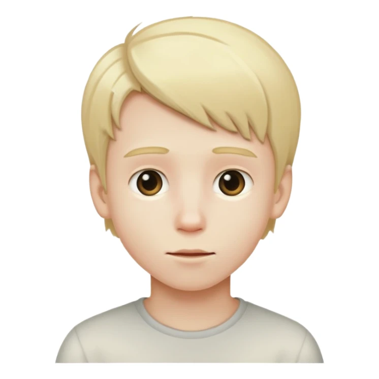 boy withblond hair and super white sticker