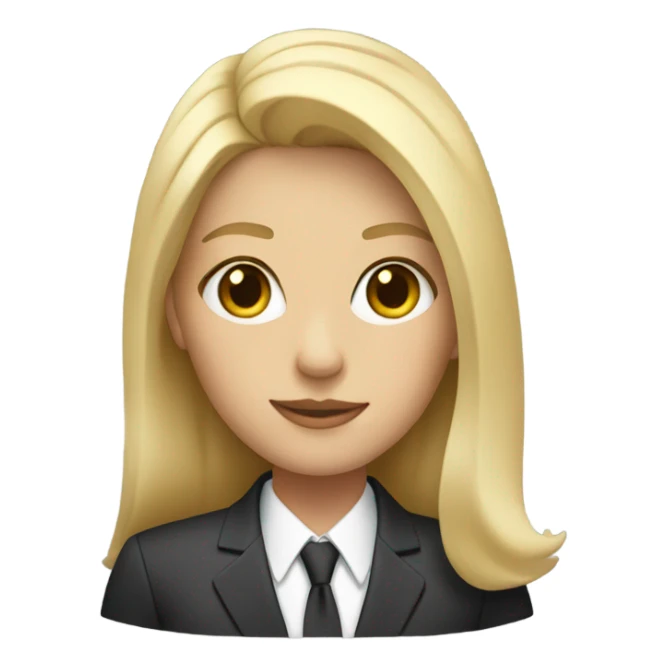blonde girl in a suit sticker