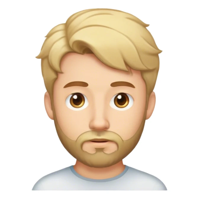 a man with a small beard under his nose with angeld hair sticker