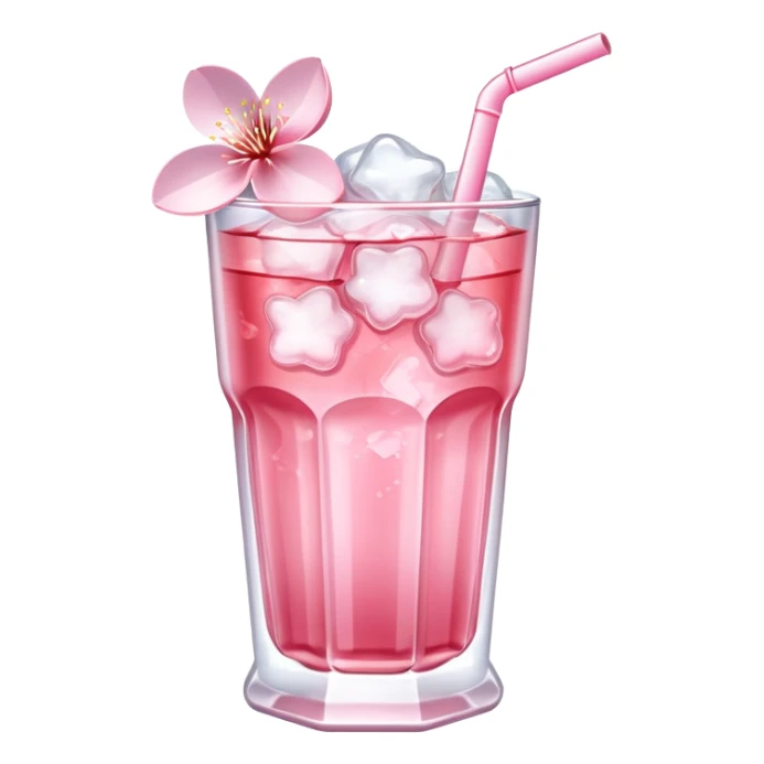 Cute Pastel pink Cherry Blossom Sakura Ice Tea sticker