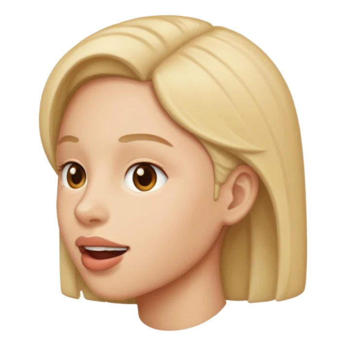 Tête de profil, et qui fait chute en montrant sa bouche sticker