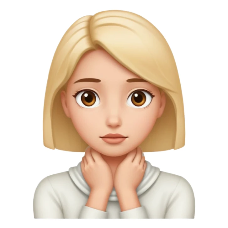 girl hands around neck eyes rolled up sticker