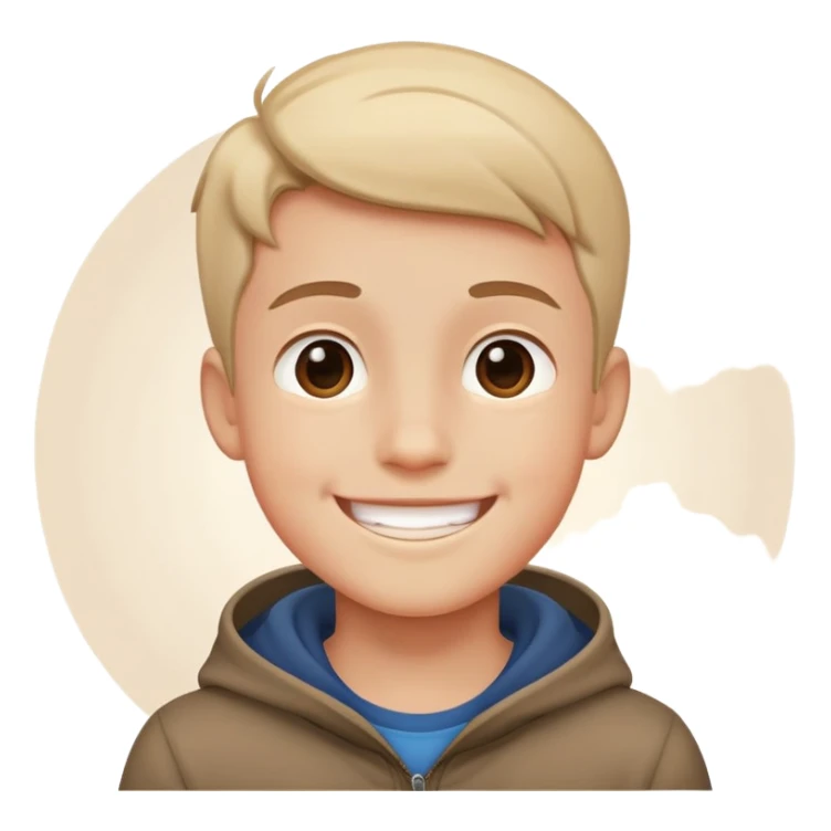 smiling boy in outdoor night sticker