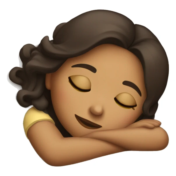Brunette girl sleeping sticker