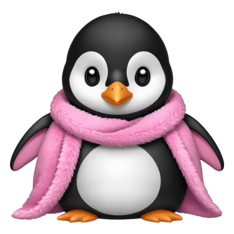 Ein Pinguin mit einer Kuschel Decke in Rosa sticker