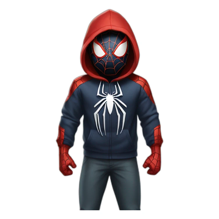 spiderman-miles-morales with hoodie sticker