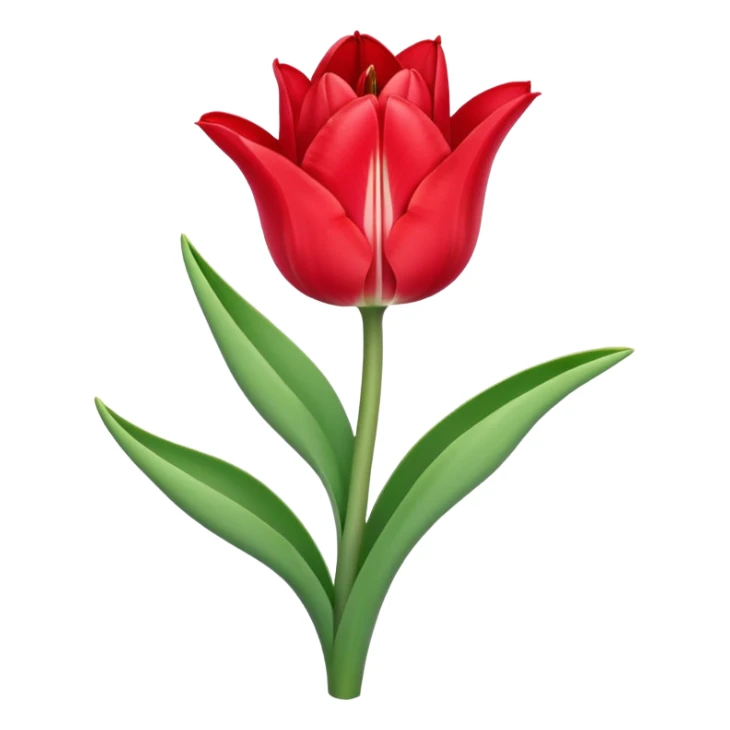 tulip flower entwined with an amaryllis flower sticker