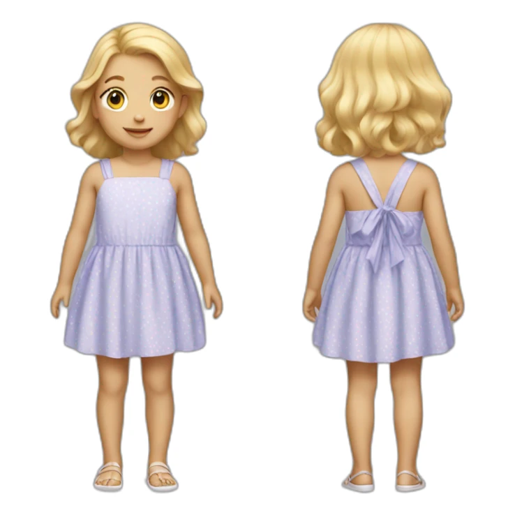 blonde hair young child in sundress sticker