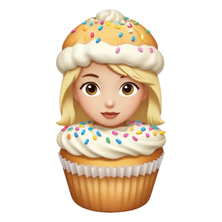 girl as cookie vanilla muffin sticker