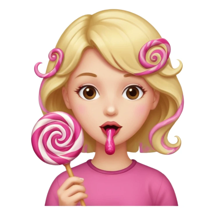 Girls sucks lolipop sticker