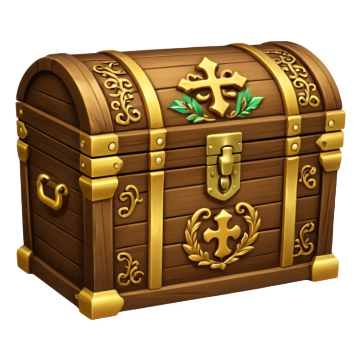Treasure Chest – Wooden chest filled with gold sticker