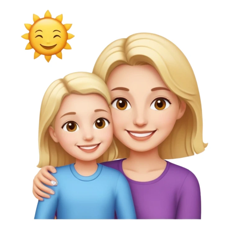 mom with her girl sticker