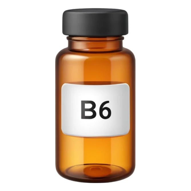 Vitamin b6 in a bottle sticker