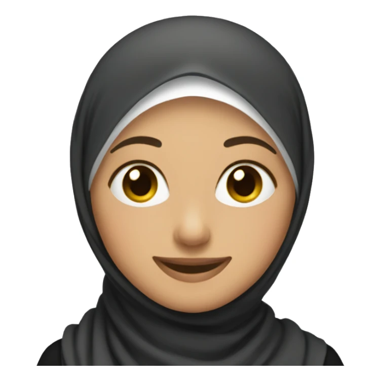 woman with a hijab who smile sticker