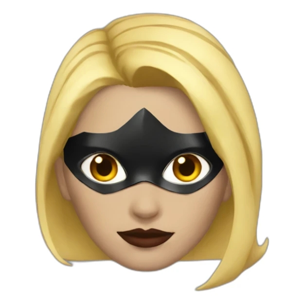 batwoman short blonde hair with mask sticker