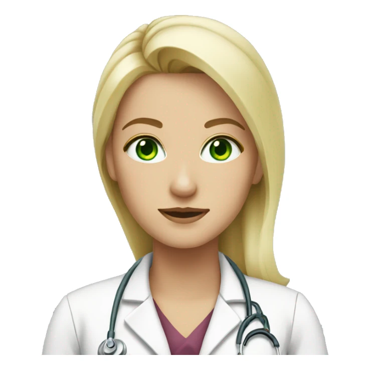 Blonde, green eyes, doctor  sticker
