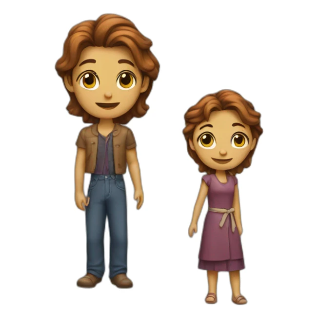 Câlin homme femme sticker