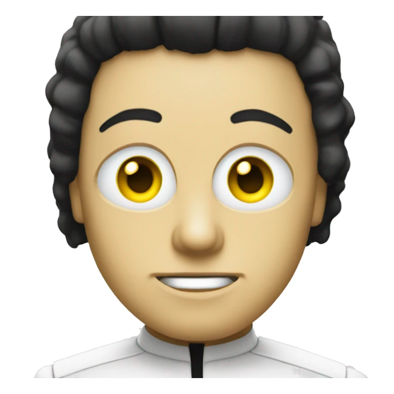 Data the white android with yellow eyes and black hair from Star Trek sticker