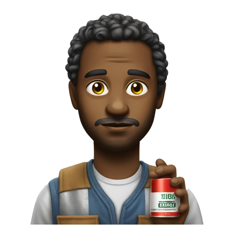 American holding oil photorealistic serious sticker