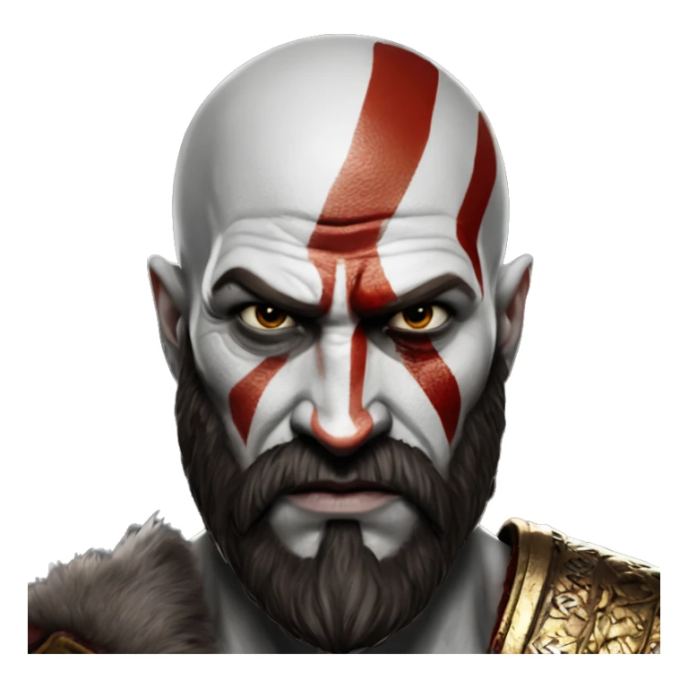 Kratos from God of war ios 16 ultra realistic style sticker