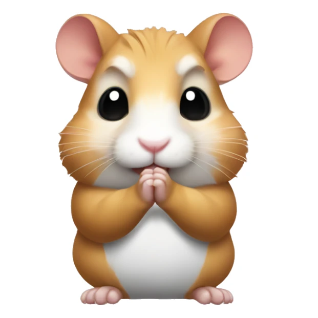 Hamster holding peace sign with fingers sticker