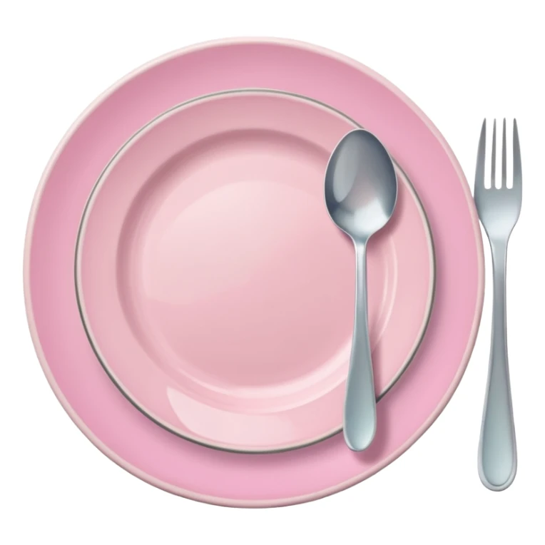 Make a plate with cutlery, light pink tones, but you can use other colors sticker