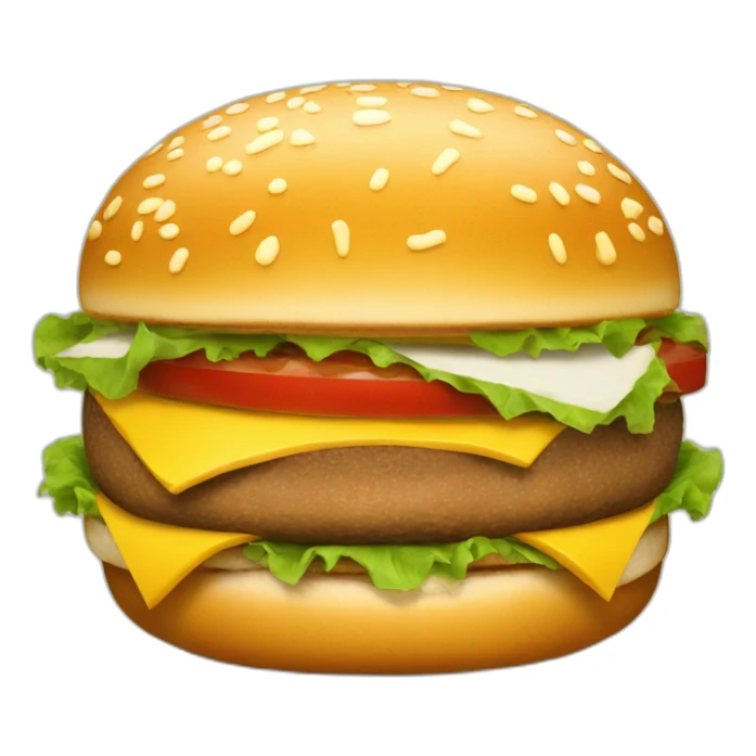 A hamburger with the face of Donald trump  sticker